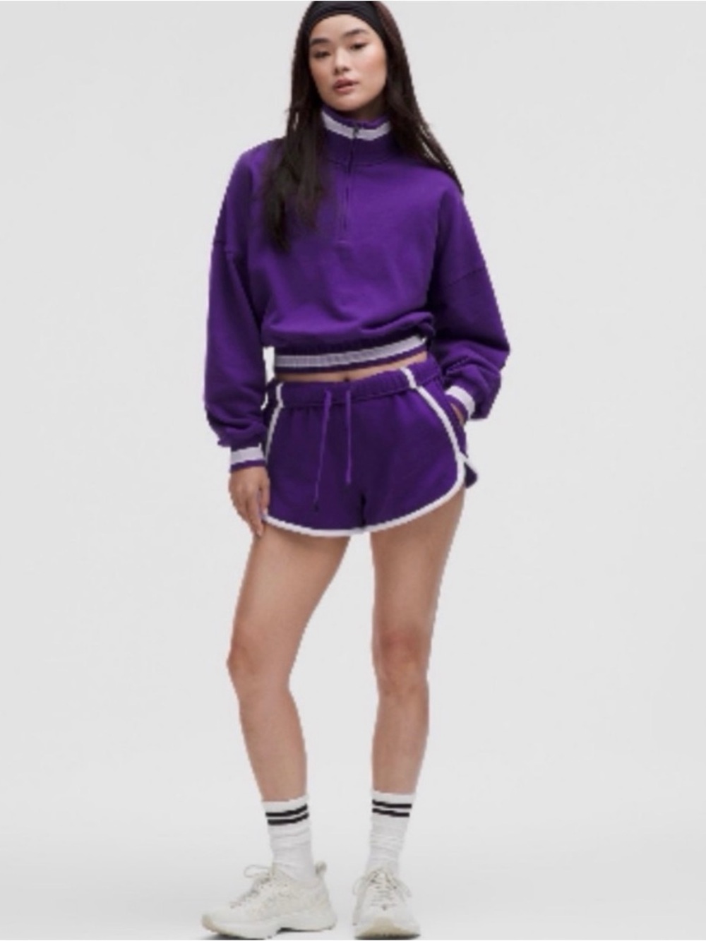 Perfectly Oversized Ringer
Funnel-Neck Half Zip